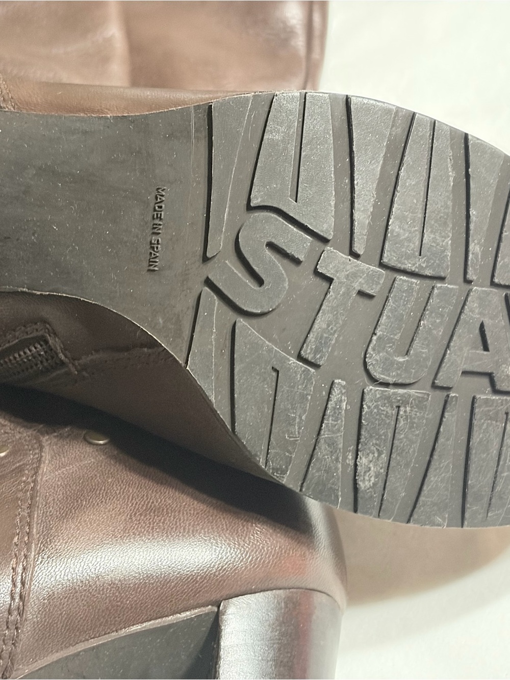 Stuart Weitzman Brown Leather Side Zippered Heeled 2 " Boots - Picture 15 of 15